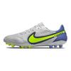 Nike 9 Elite Round Toe Lace-Up AG (Rubber Short Studs) Slip-Resistant Durable Lightweight Soccer Shoes Men Soccer Shoes Blue Gray DB0824-075