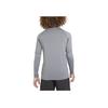 Nike Long Sleeve Top Logo Print Round Neck Kids Tops Smoke-Gray FJ6822-084