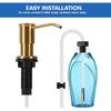 Soap Dispenser for Kitchen Sink, Brushed Gold Built In Soap Dispensers, Stainless Steel Sink Soap Dispenser or Lotion Dispenser Pump with 47"