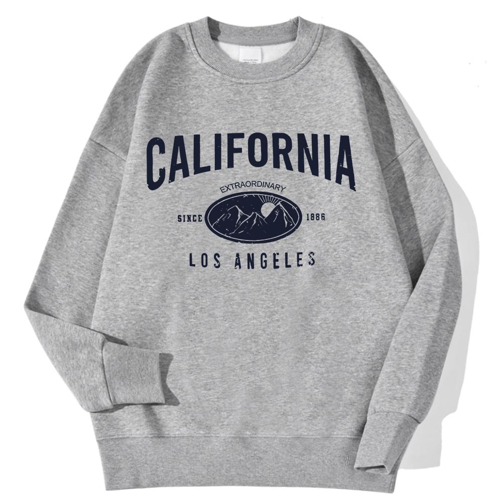 Bluzy z literami New York California Malibu Zimowe Damskie Codzienne Luźne Bluzy z kapturem Ciepłe Okrągły dekolt Pulower Wygodne ubrania