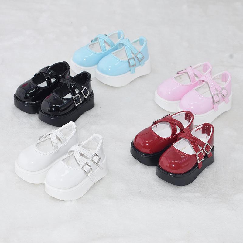 Available 4-point BJD Doll Shoes: 1/4 Scale High-Heeled Leather Shoes, Thick Style, MDD Doll Clothes Accessories