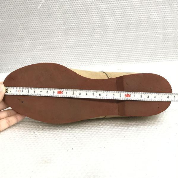 J.CREW USA made white bucks suede leather shoes beige 7.5M / 25.0-25.5(USED)