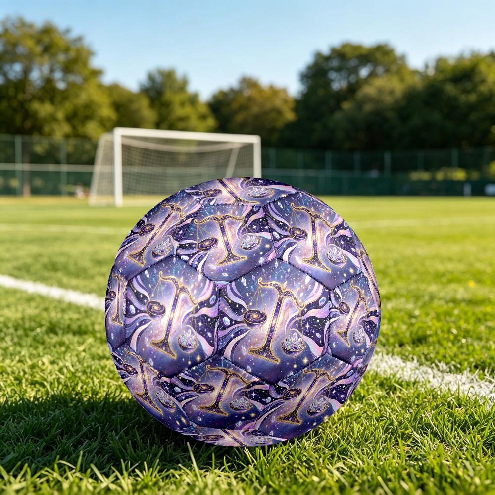 1pc Cosmic Balance Theme Soccer Ball Football, Size 5, Lightweight PVC, Durable Outdoor Training Soccer Ball, Gift m61488 Size 5