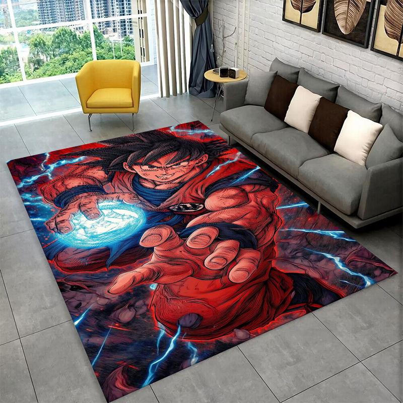Tappeto Tappetino Anime Gioco Cartoon D-Dragon Ball per Stanza dei Giochi Camera da Letto Soggiorno Divano Decorazioni per la Casa, Tappeto per Area Bambini Tappetino Antiscivolo per Pavimento