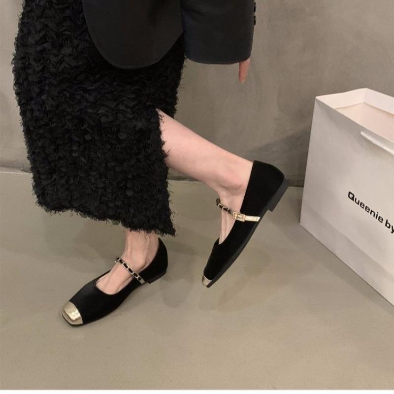 Temperament Mary Jane shoes autumn new thick high heels light mouth single shoes