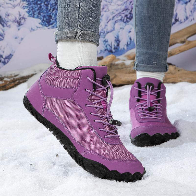 Snow boots 2025 autumn and winter men and women couple waterproof cotton shoes piled thickened mountaineering cotton boots