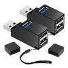 Samcos USB Set of USB USB Combo Port Black 3-Port Hub, 2, Ultra-Compact 3.0 + 2.0 Hub, Bus-Powered, Expansion, High-Speed, Lightweight, Portable,