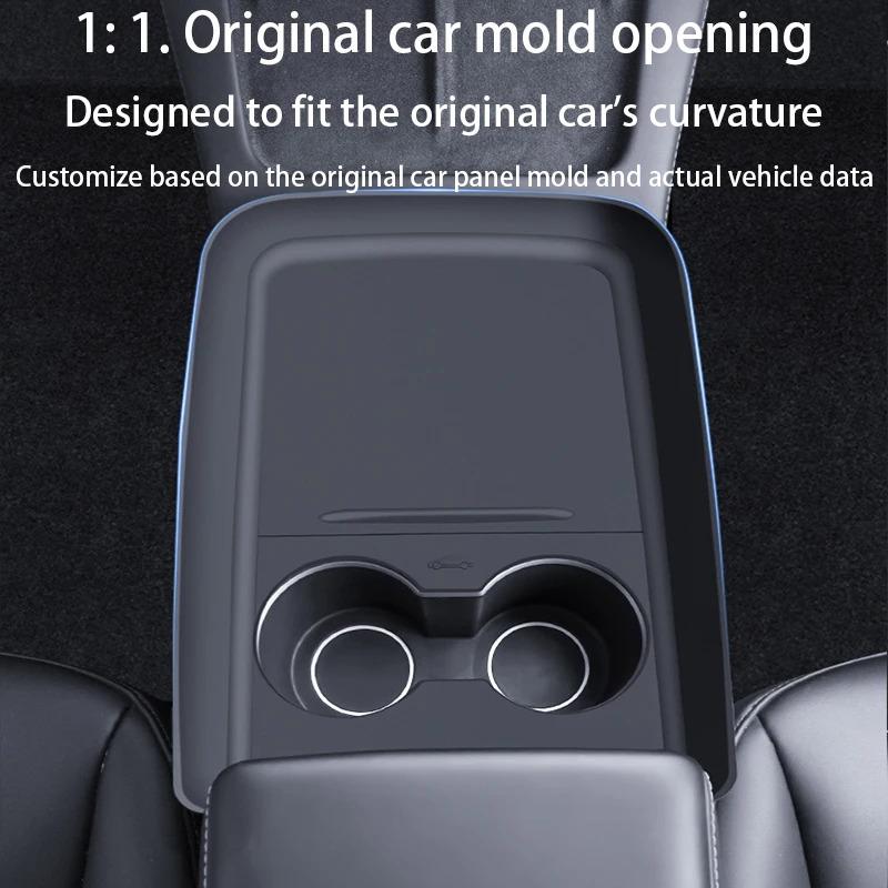 For Tesla Model Y Central Control All Inclusive Silicone Protective Pad, Central Control Push-pull Silicone Anti Slip Pad