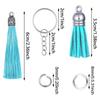 Tassels for Jewelry Making 48 pcs Leather Tassel Keychain Charms Bulk with 96pcs Jump Rings for Earrings for Key Chain C