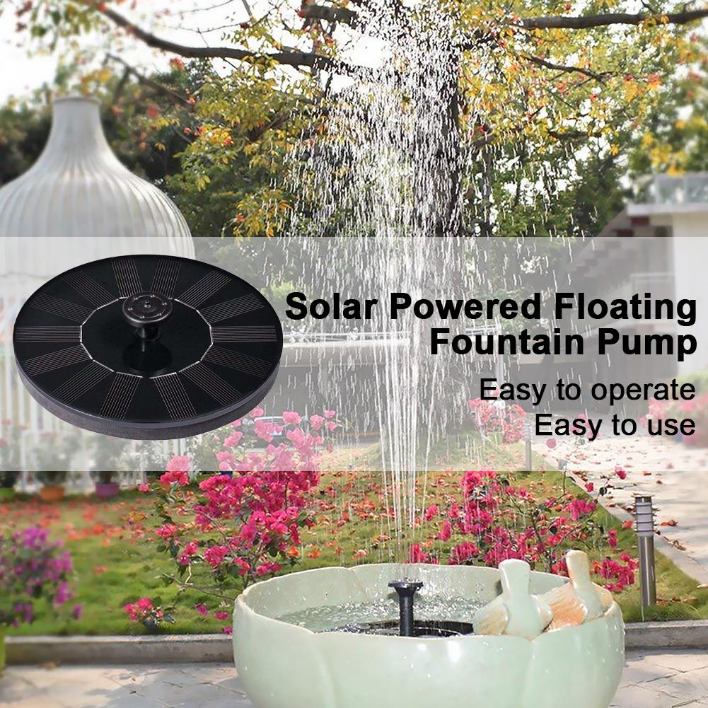 1.2W/1.4W 5LED Solar Powered Floating Fountain Pump Solar Powered Fountain Pump for Bird Bath Garden Pond Pool Fish Tank Outdoor