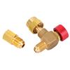 Cooling Fluid Charging Valve 90 Degree Brass Alloy HVAC Control Valve for R22 R32 R410