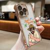 Popular male singers B-Bad and B-Bunny Plating Phone Case For iPhone 17 16 15 14 13 12 11 Pro Max X XR XSMax 7 8 Mini Air Plus