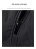 Men's Trendy Black Bomber Jacket with Baseball Collar