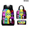 3d Game Sprunki Backpack With Waterproof Lunch Bag And Pencil Case School For