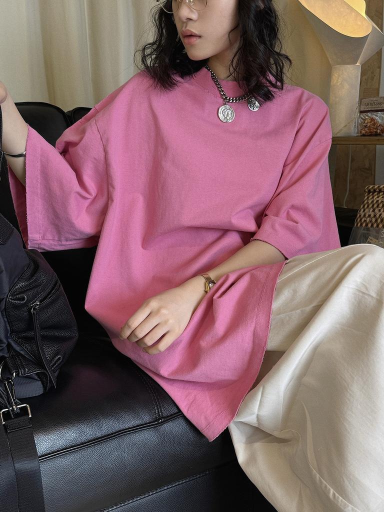 Paris Oversize T Shirt With Spliced Design For Casual Daily Wear