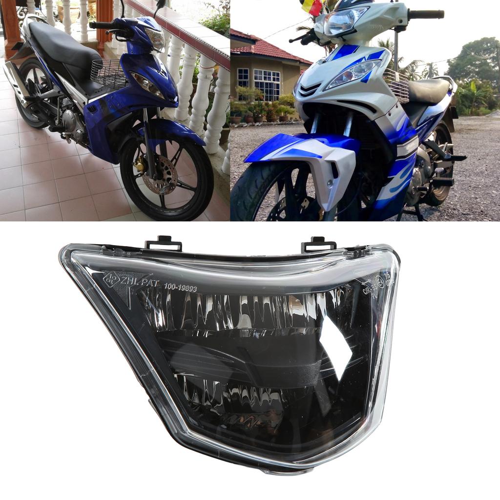 Motorradscheinwerfer Fernlicht Weiße Beleuchtung Wasserdicht Hohe Helligkeit Ersatz für LC135‑V1 Transparente Linse