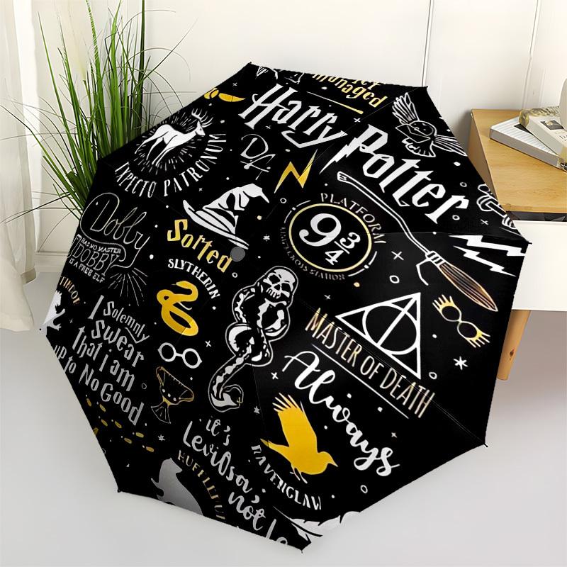 1pc Harry Potter Symbols Umbrella with Plastic Handle,Cartoon Pattern,Suitable for All Seasons Multi-functional Umbrella512