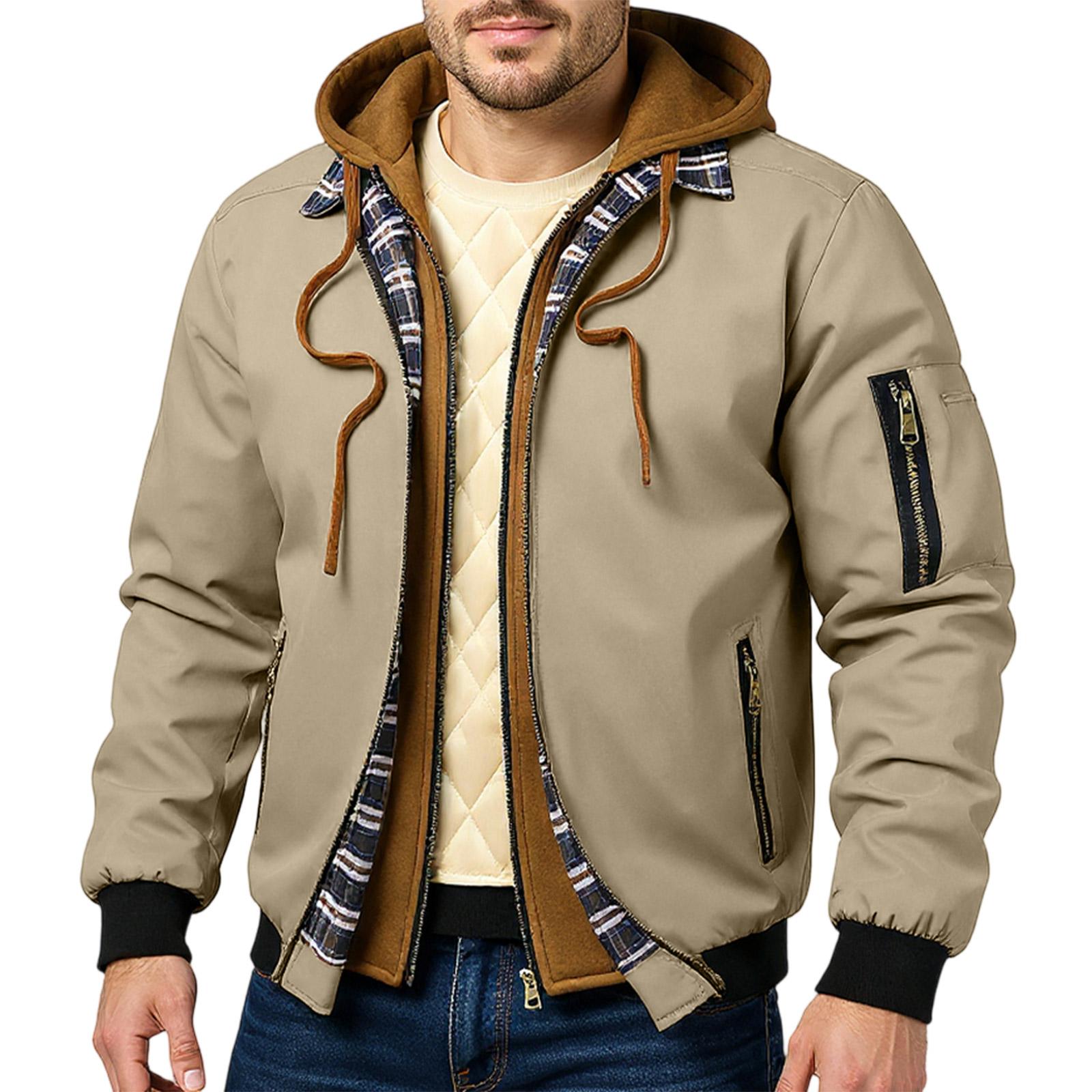 

Мужская куртка на молнии, повседневная куртка-кардиган в стиле ретро с длинными рукавами XXL хаки