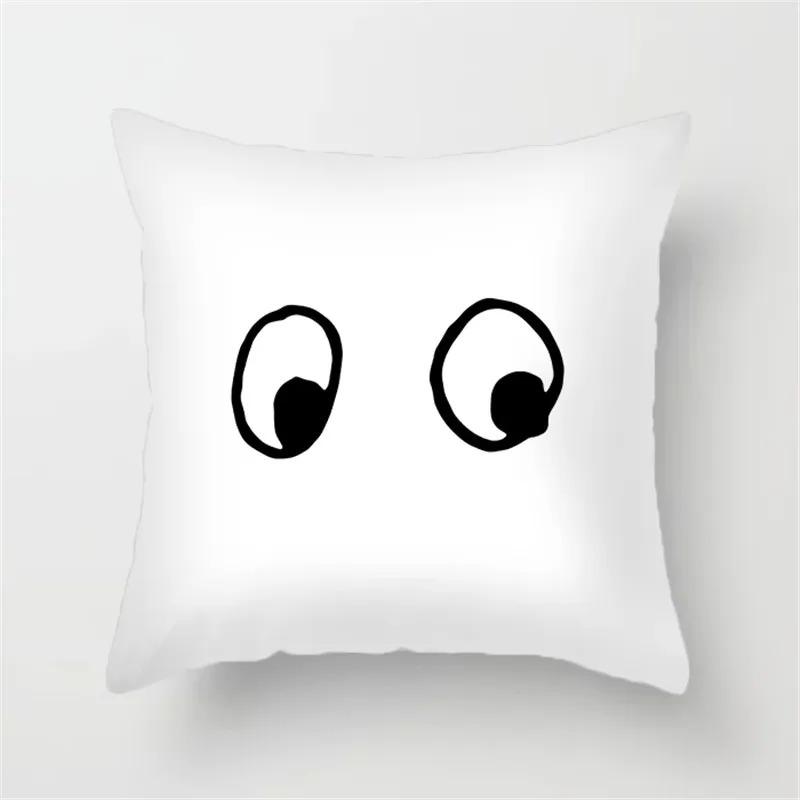 Black Line Decorative Pillowcase Living Room Office Ornaments Home Pillowcase