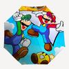 1pc Mario Luigi Automatic Folding Umbrella, Automatic Folding Umbrella with 8 Ribs, Convenient for Outdoor Use  023
