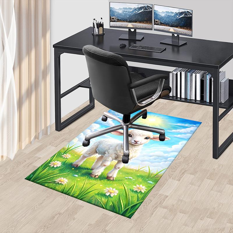 1PC Lamb Field Extra Large Non Slip Floor Carpet, Office, Family, Bedroom, Studio Large Area Rug Indoor Rugs, Vibrant Colors