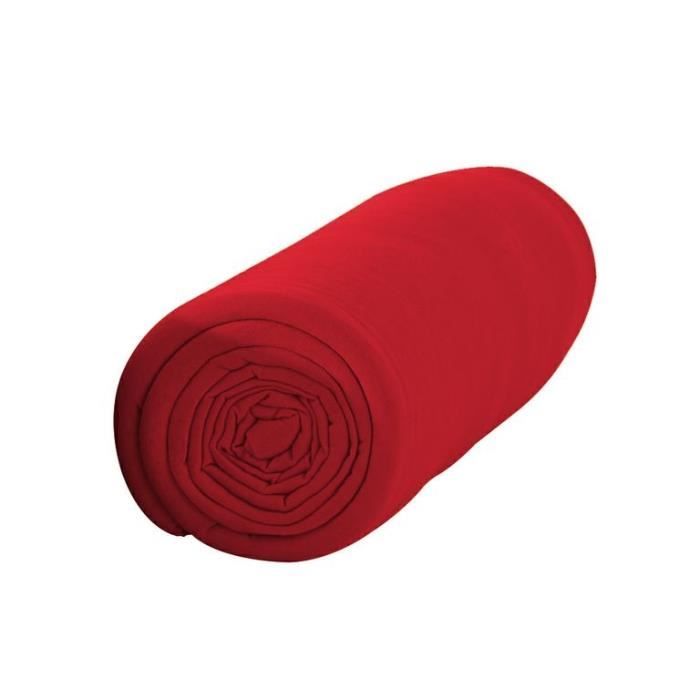 Drap housse - TODAY - POMME AMOUR - 160x200 cm - 100% Coton - Rouge