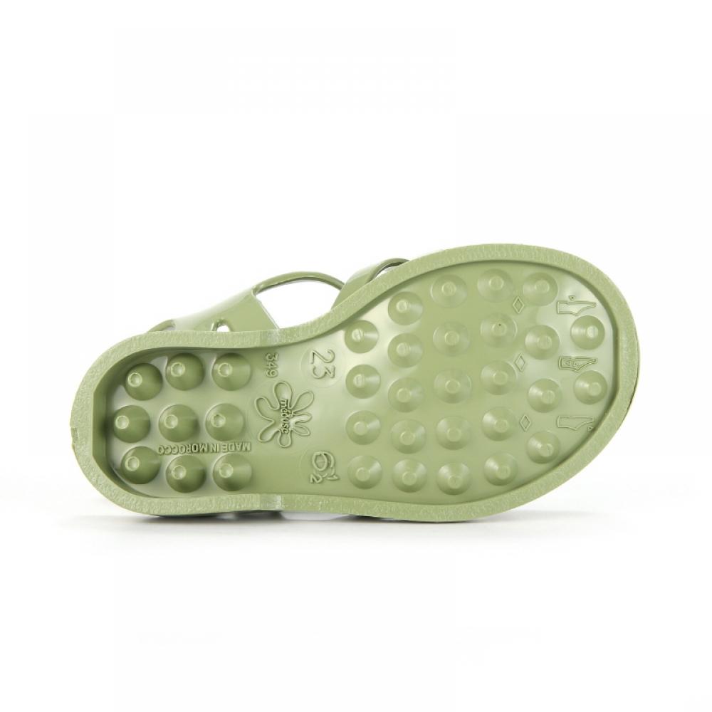 Meduse Sun 201 Olive Olive Green Kids Kids Jelly Shoes Sandals
