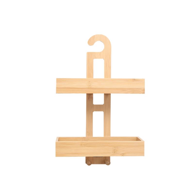 Wall-Mounted Bathroom Storage Rack with Hooks