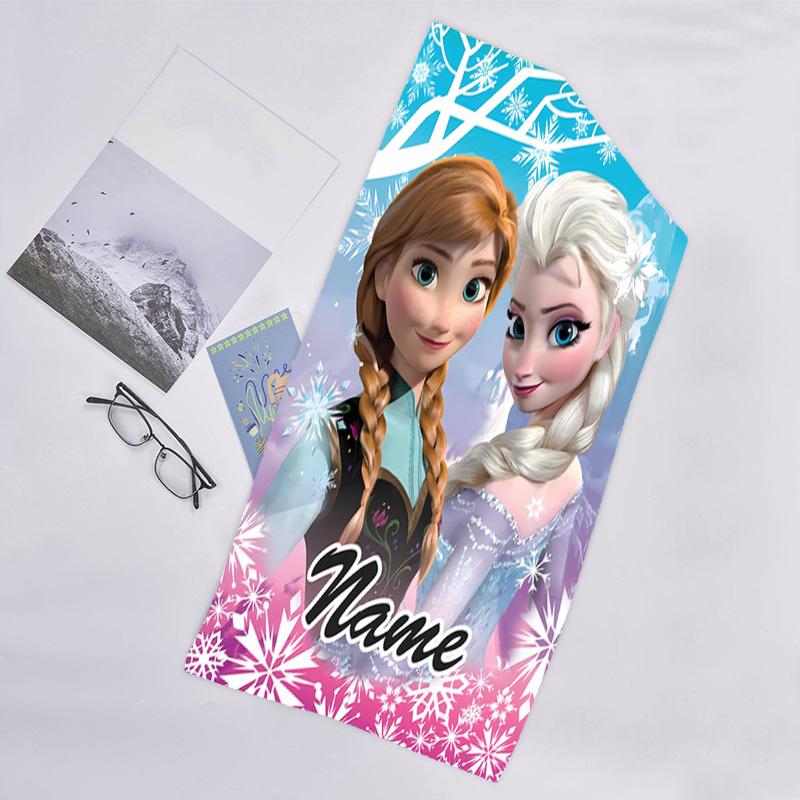 1pc Frozen10 Beach Towel with Custom Name, Beach/Swimming/Bath/Picnic/Camping Towel, Suitable for Seaside Beaches