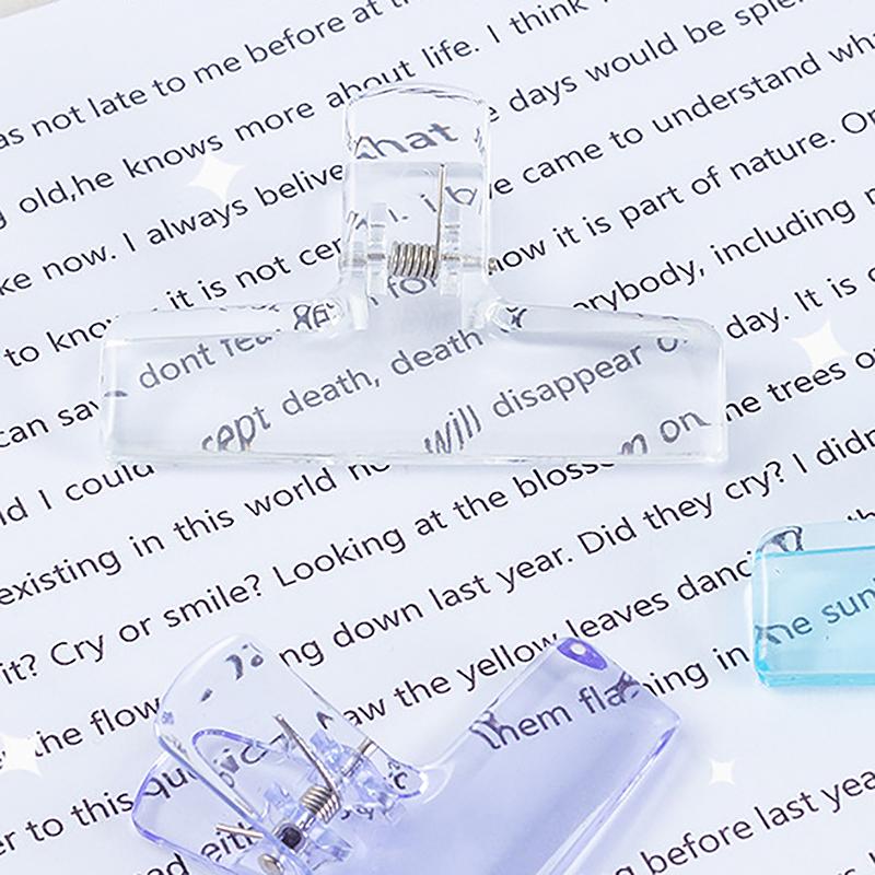Basitlik Kağıt Klips Şeffaf Görünür Akrilik Klips Scrapbook Sticker Saklama Klipsi Öğrenci Malzemeleri Güzel Kırtasiye