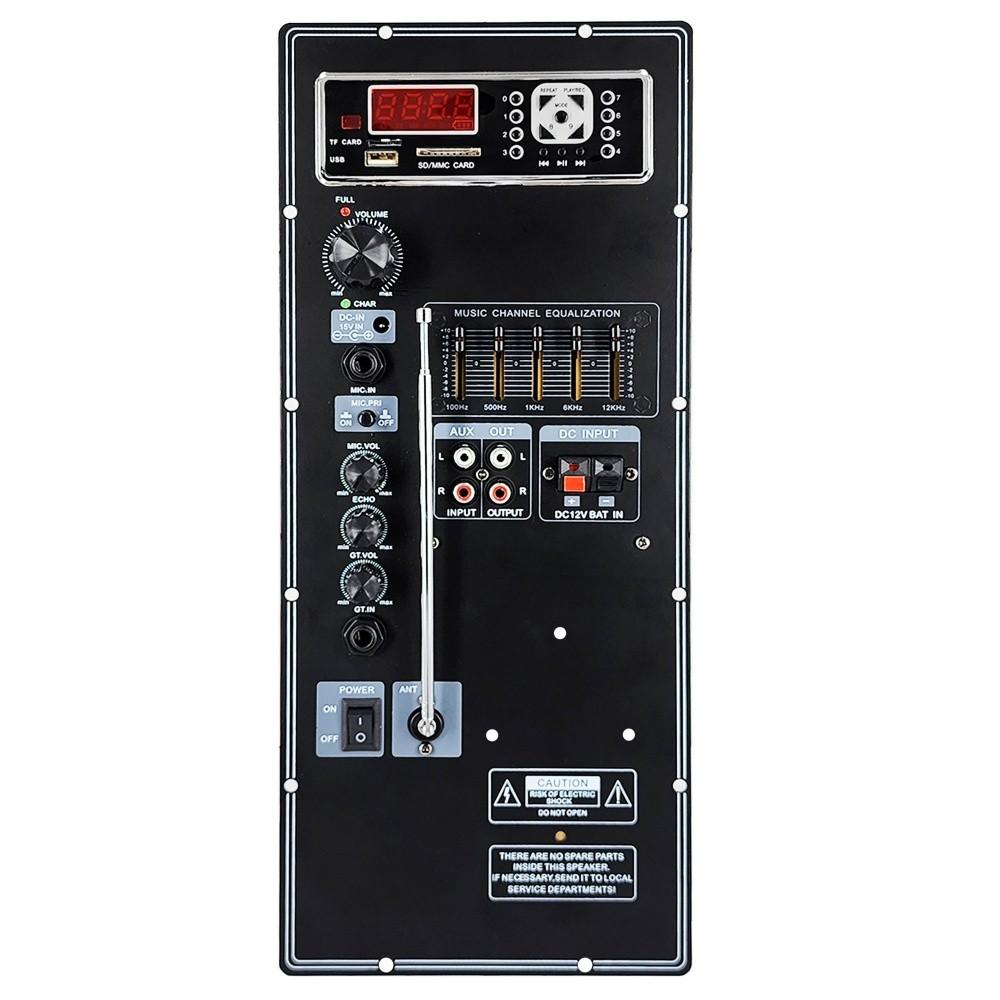 12V Digital Bluetooth 100W Amplifier Board for 8-18 Inch Speaker with Microphone Guitar U-Disk Input Recording Amplifiers Input 38 16 CM