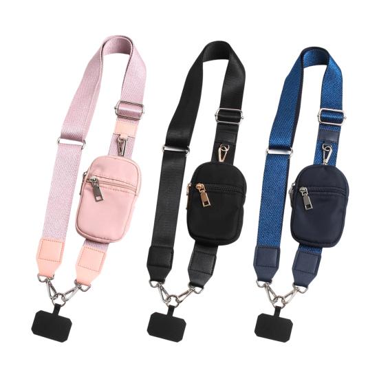 Adjustable Phone Lanyard with Detachable RFID Wallet Crossbody Strap Hands-Free Universal Phone Carrying Case for Smartphones