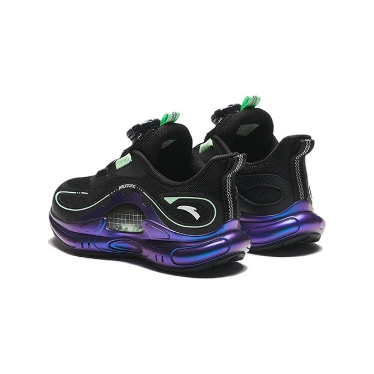 Anta Comfortable Shock Absorbing Durable Low Top Kids Running Shoes Kids Running Shoes Black Blue 312419901-5