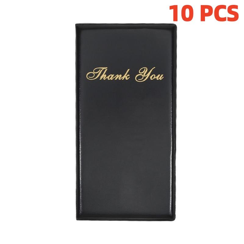 1/5/10Pcs PVC Check Folder Guest Check Card Holder Restaurant Check Presenters Guest Bill Server Menu Folder Checkbook Organizer