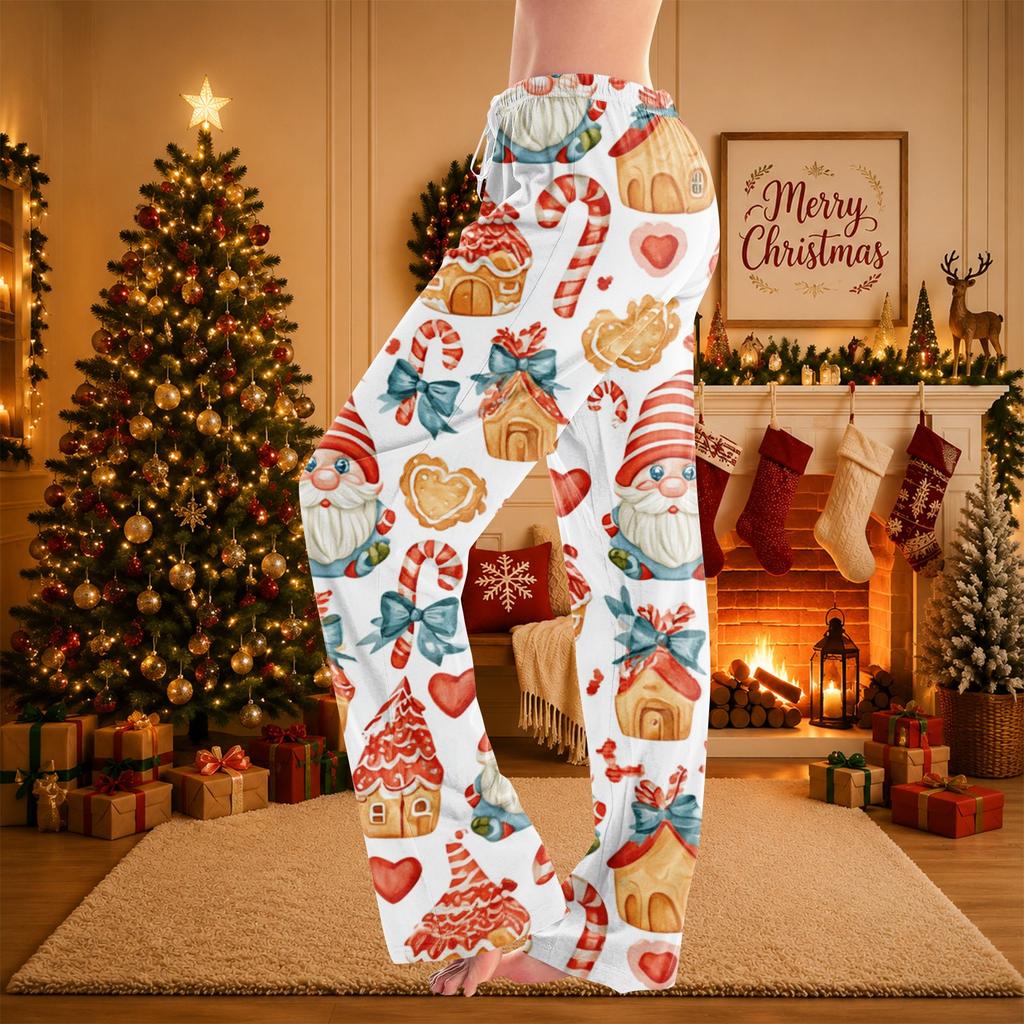 Women's Christmas Print Casual Pants for Holiday Festive Wear