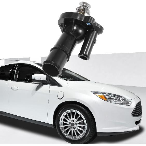 Obudowa termostatu układu chłodzenia silnika 143-0838 do Ford Focus 2013-2018 Czarny Plastik Metal