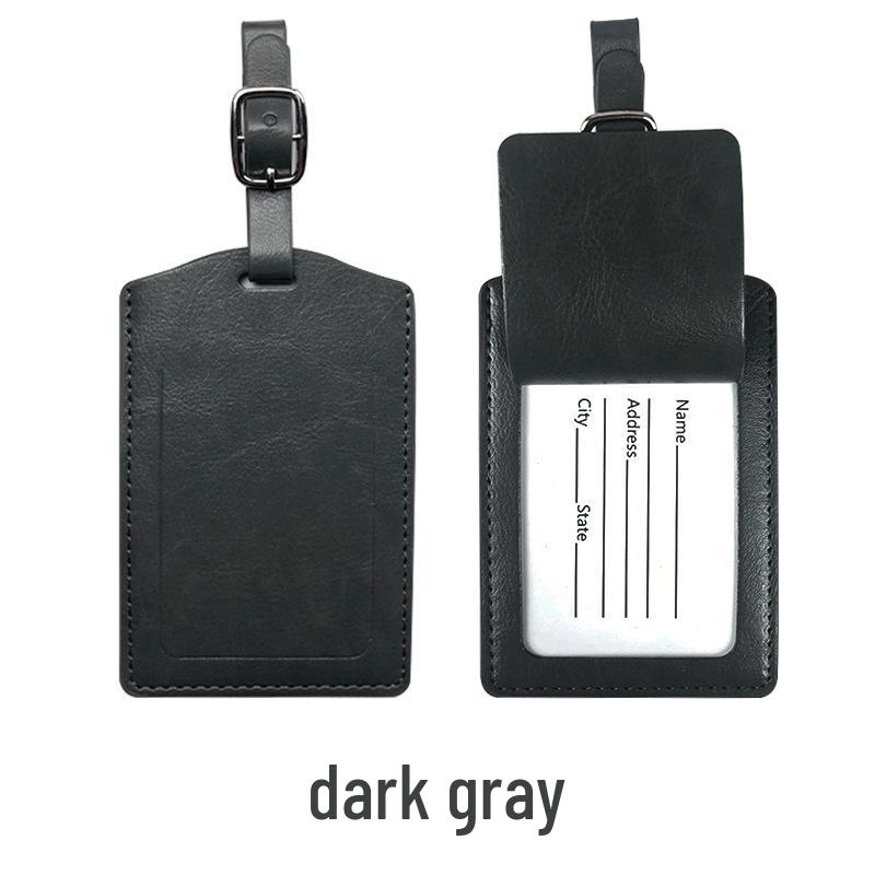 Metal Buckle Boarding Pass and PU Leather Luggage Tag with Hot Stamped Paper Card