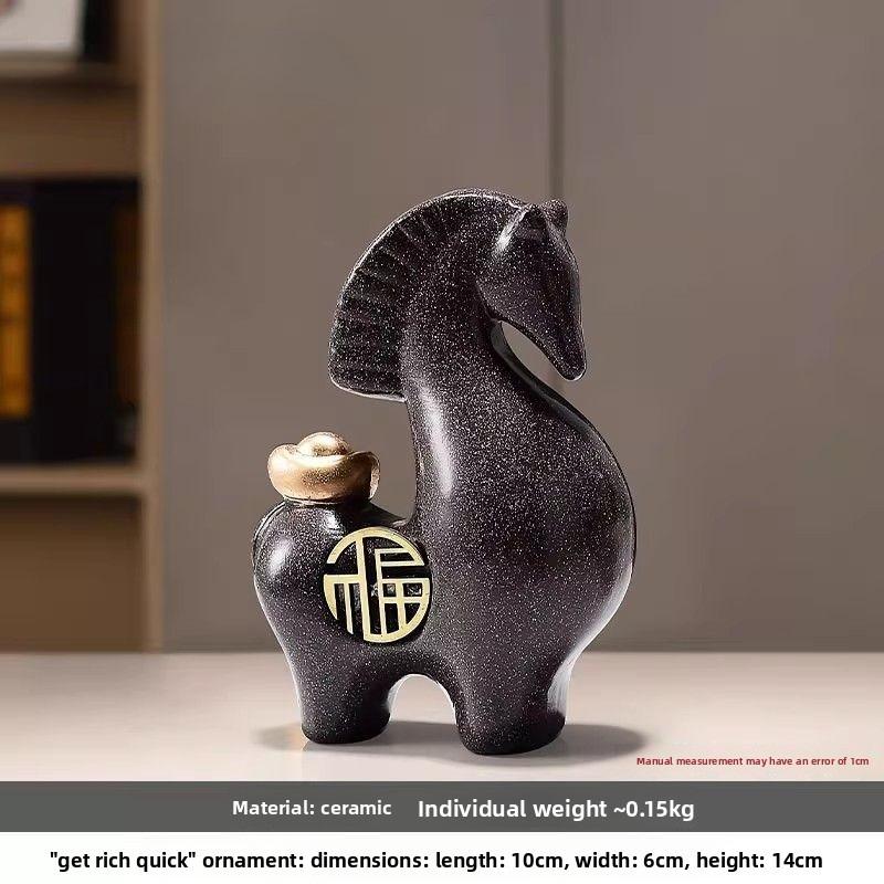 

Статуэтка Лошади с Монетой, Животное Китайского Зодиака, для Декора Дома, Офиса, Стола, Символ Богатства и Процветания, Подарок на Новоселье