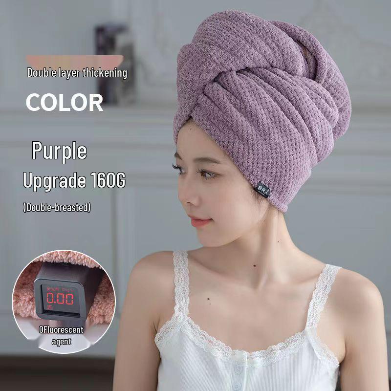 Damska Gruba Chłonna Czapka do Suszenia Włosów na Jesień/Zimę do Kąpieli i Prysznica