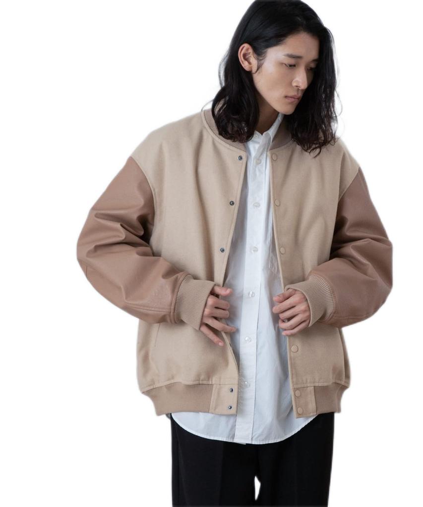 WEGO Melton Award Light Size L Jacket, Beige,