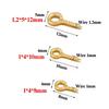 400Pcs/Set 5x10mm Golden Silvery Sheep's Eye Nail Set Alloy Screw Eye Pins for DIY Jewelry Making Bracelet Necklaces Accessories Kit