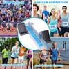 Sports Starting Blocks Blocks, 6 Angle Adjustable Track Field Aluminum Alloy Athletics Training Aid Portable Device for Sprinting Plastic Runway