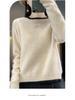 Damen Colorblock Rundhals Schlankmachender Wollstrick Pullover & Basisschicht