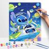 Disney Stitch Oil Painting Handmade Diy Gifts Space Astronaut Theme Home Decorations