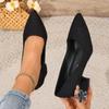 High Heels Women's 2025 New Women's Shoes Pointed Toe Shallow Mouth Shoes Women's Thick Heel Fashion Shoes