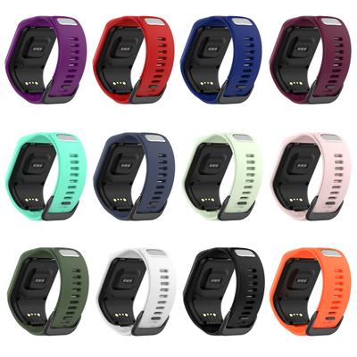 Saat Kayışı Ter Geçirmez Nefes Alabilir Tokalı Spor Değiştirilebilir Saat Kemeri TomTom Adventurer/Golfer 2/Runner 2/Runner 3/Spark 3 ile Uyumlu