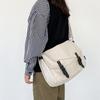 Sac à Bandoulière Style Japonais Grande Capacité Sac Bandoulière Sac en Toile Durable Mode