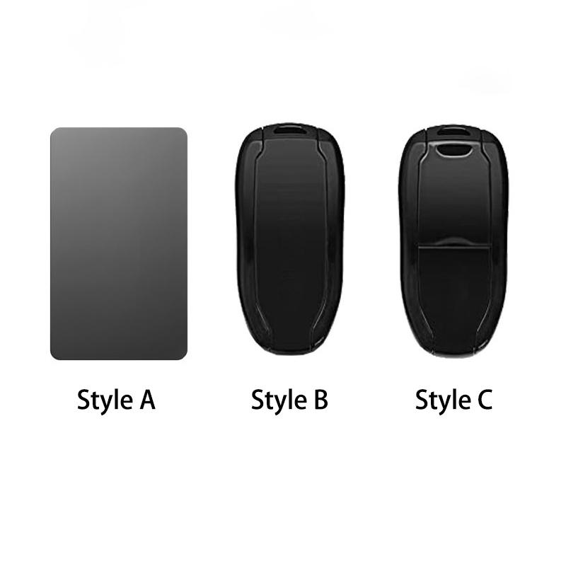 Car Key Fob Case Cover Shell Fob for Tesla Model 3/X Model S/Y Keychain Key Bag Holder Protector Suede Key Case Accessories