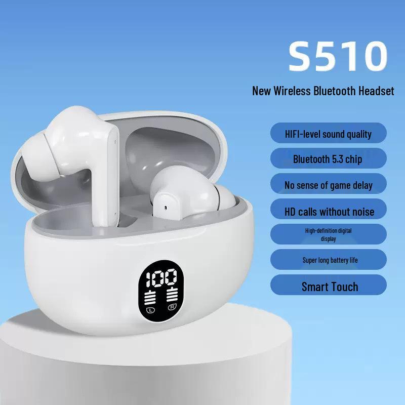 

Hot Selling S510 In-Ear Wireless Bluetooth Earphones: Sports Noise Cancelling, High Sound Quality, Super Long Battery Life. Bare Machine