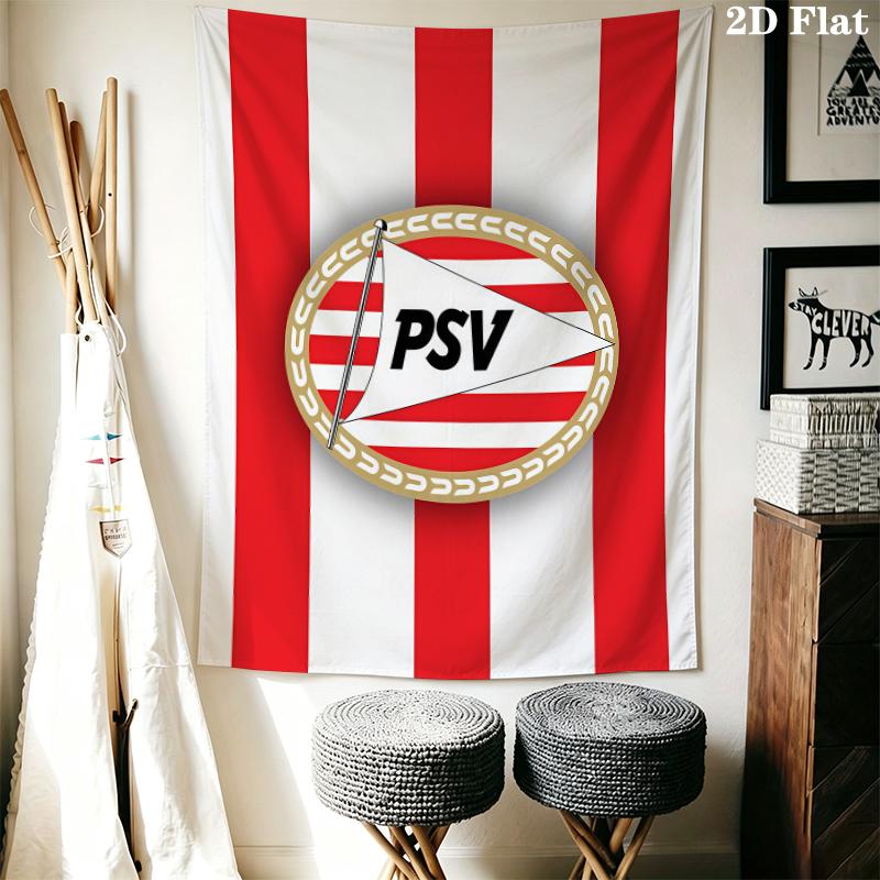 PSV Eindhoven Wall Tapestry Aesthetic Wall Hanging Printed Fabric Blanket Decorative Tapestries for Bedroom Living Room Home Decor